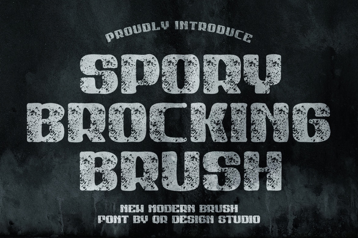 Spory Brocking Brush Font preview