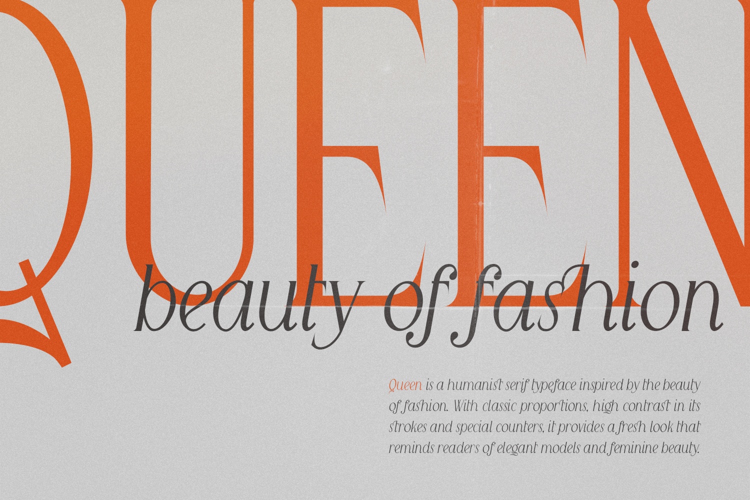 Queen Serif Black Italic Font preview