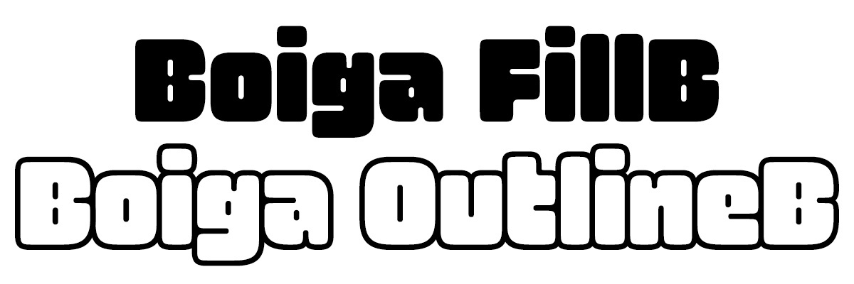 Boiga OutlineB Font preview