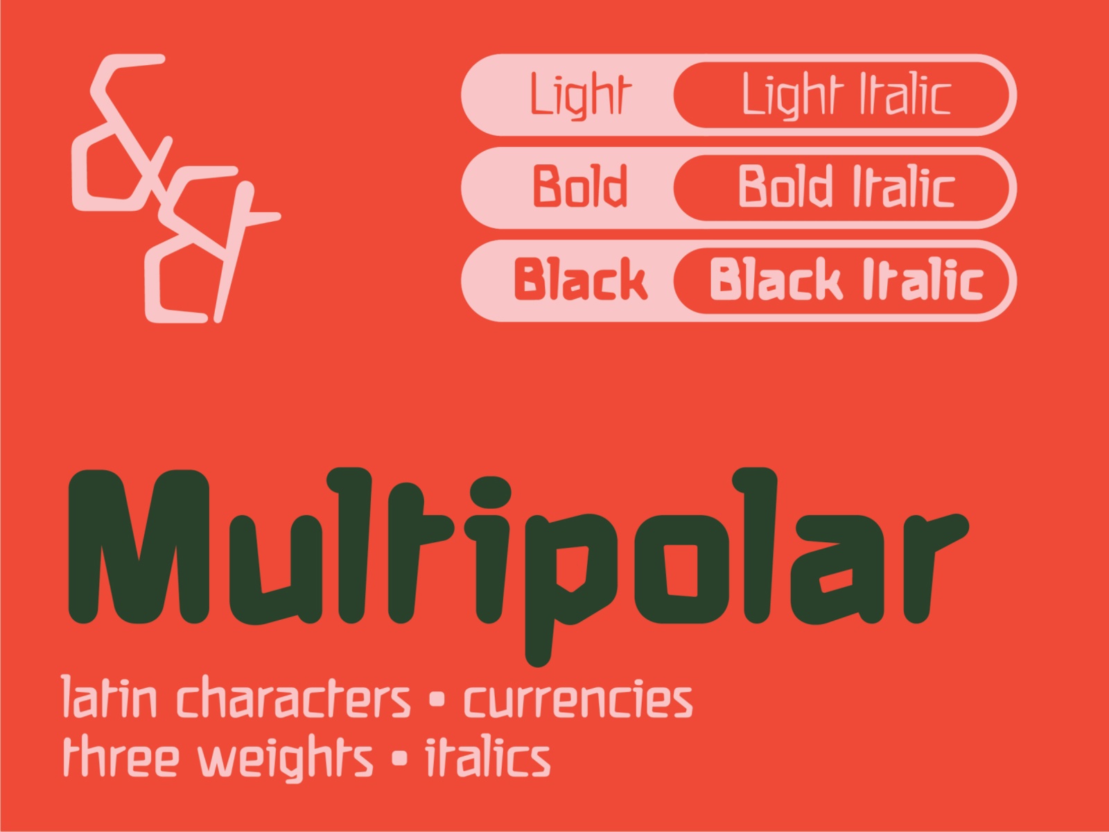 Multipolar Italic Font preview