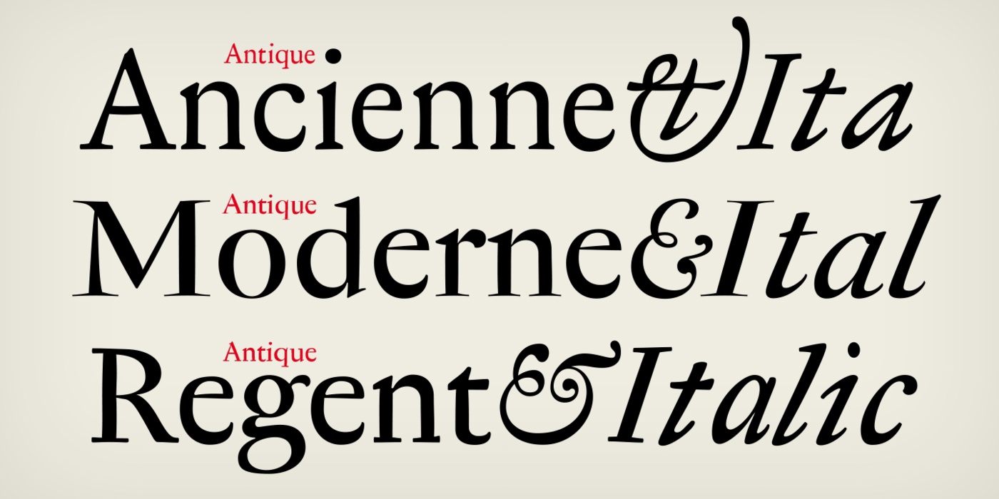 Antique Regent Font preview