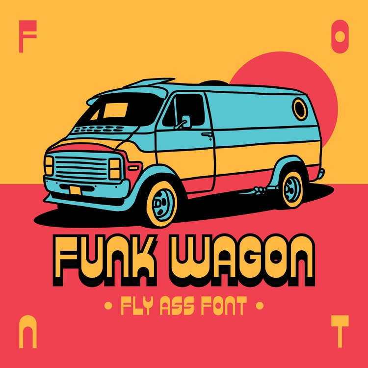 KC Funk Wagon Regular Font preview