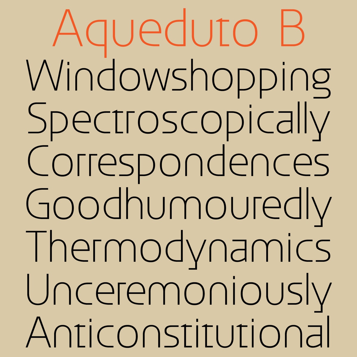Aqueduto Thin B Font preview