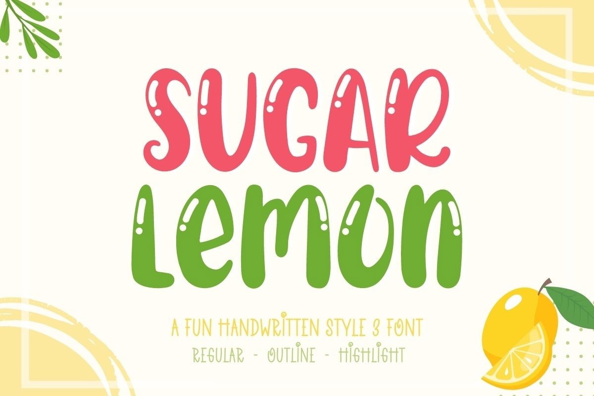 Sugar Lemon Font preview