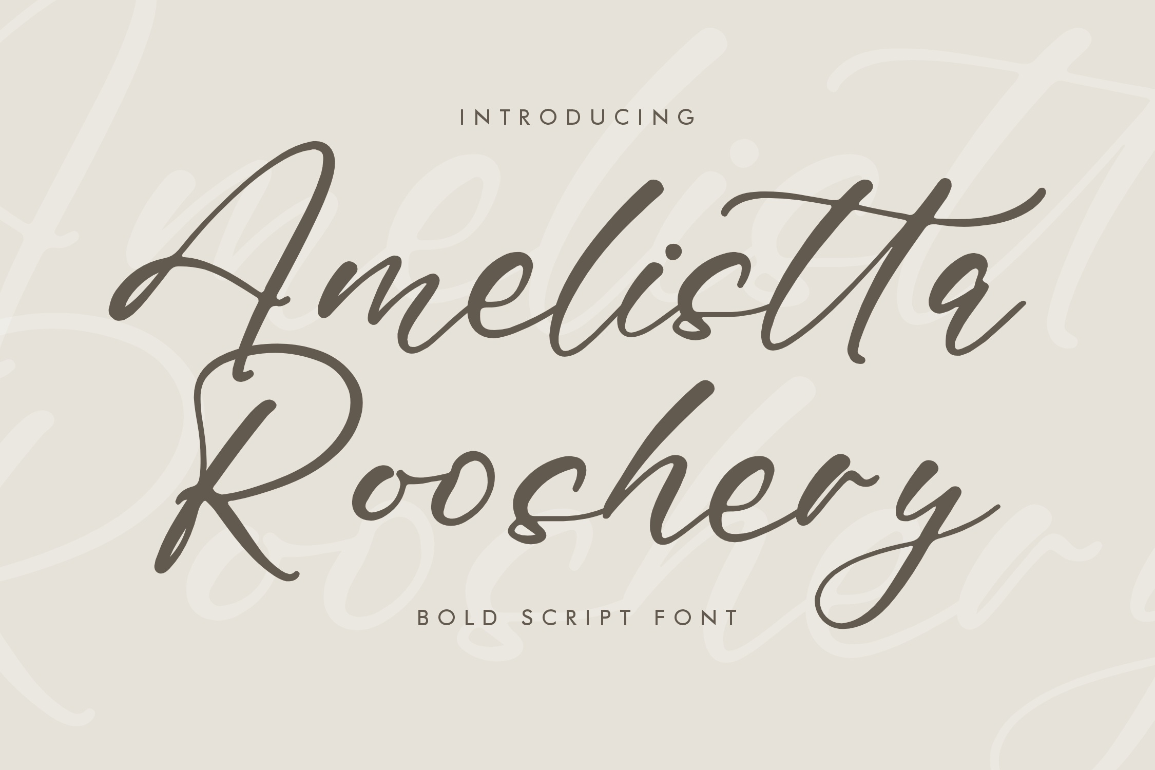 Amelistta Rooshery Italic Font preview