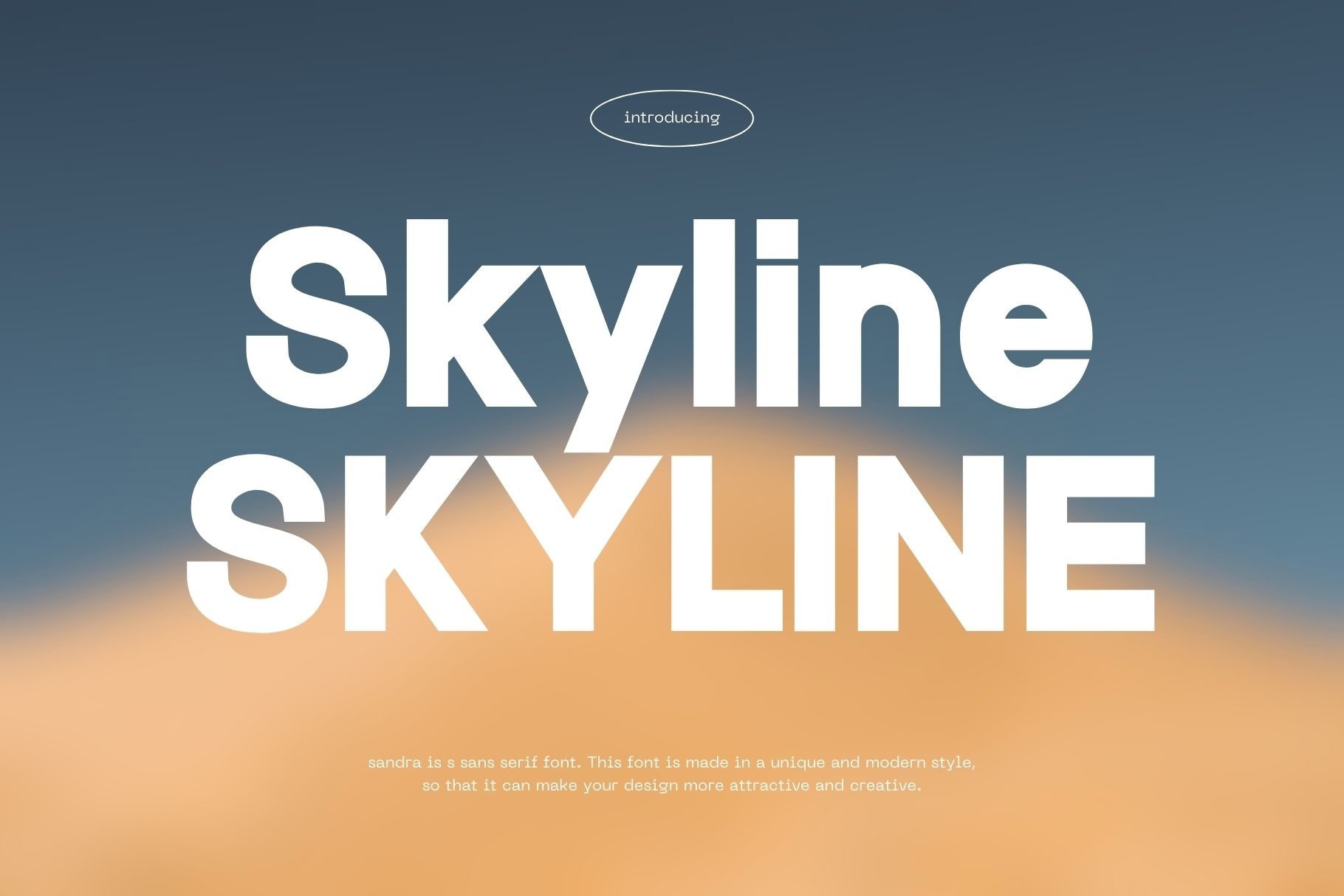 Skyline Regular Font preview