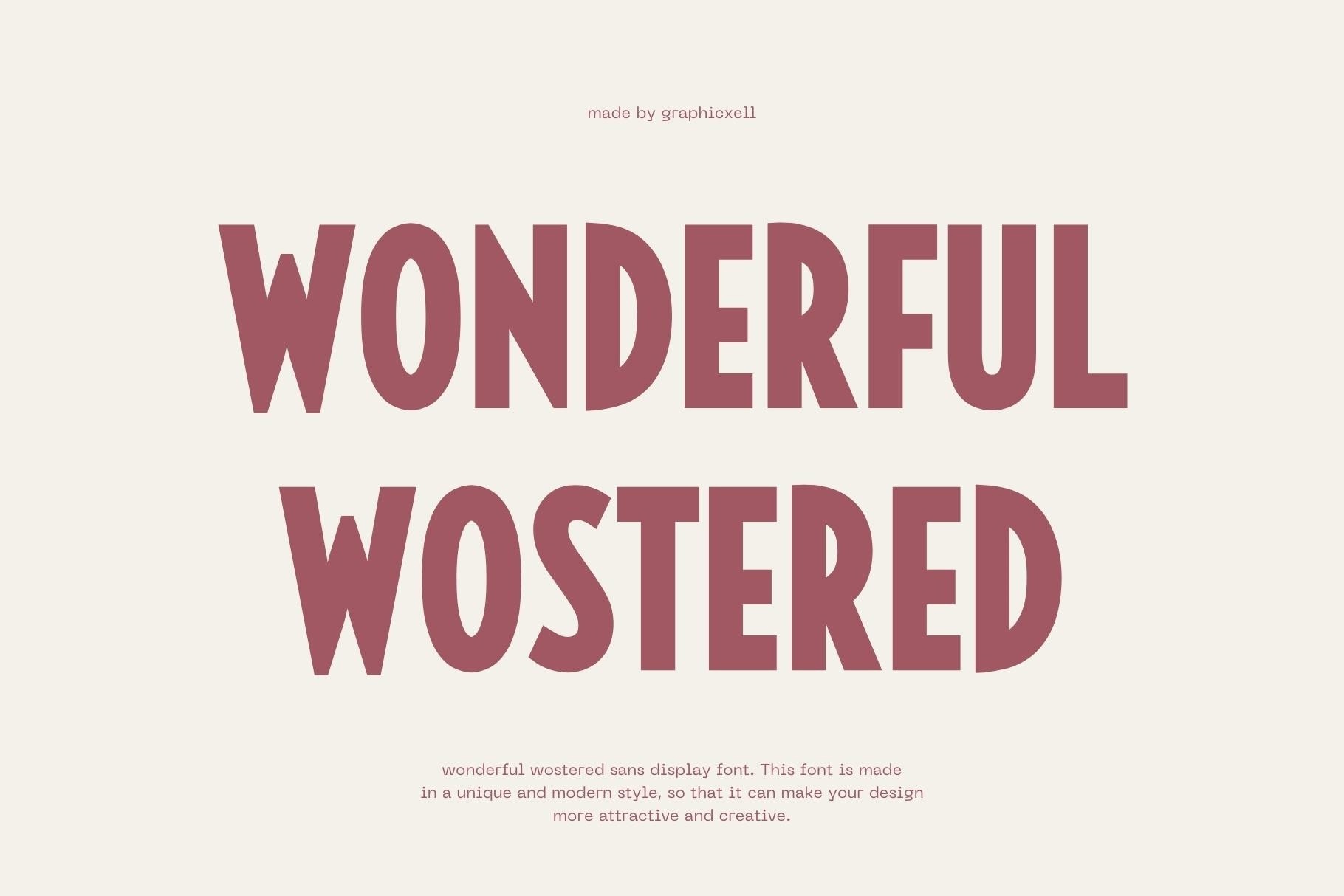 Wonderful Wostered Regular Font preview