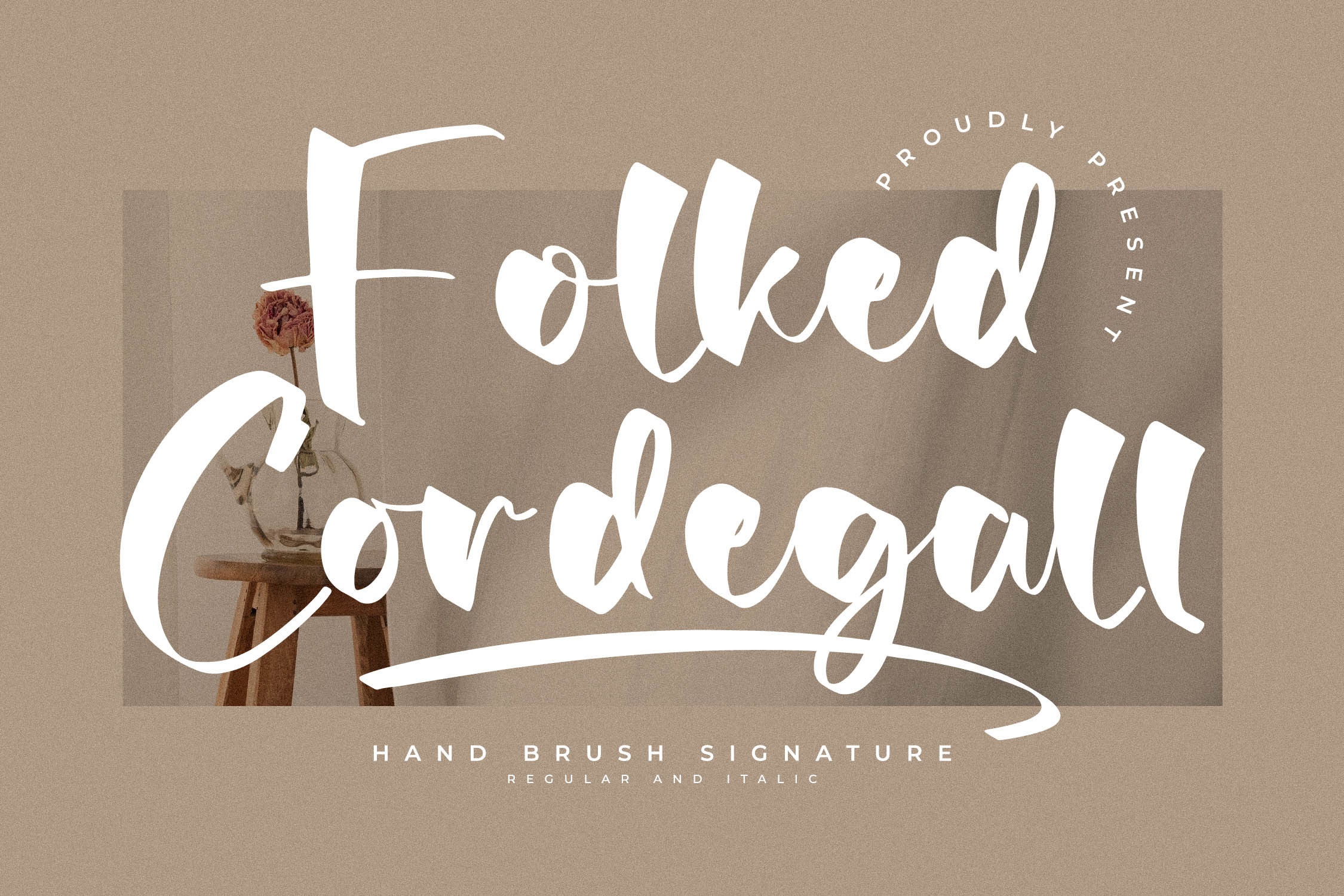 Folked Cordegall Italic Font preview