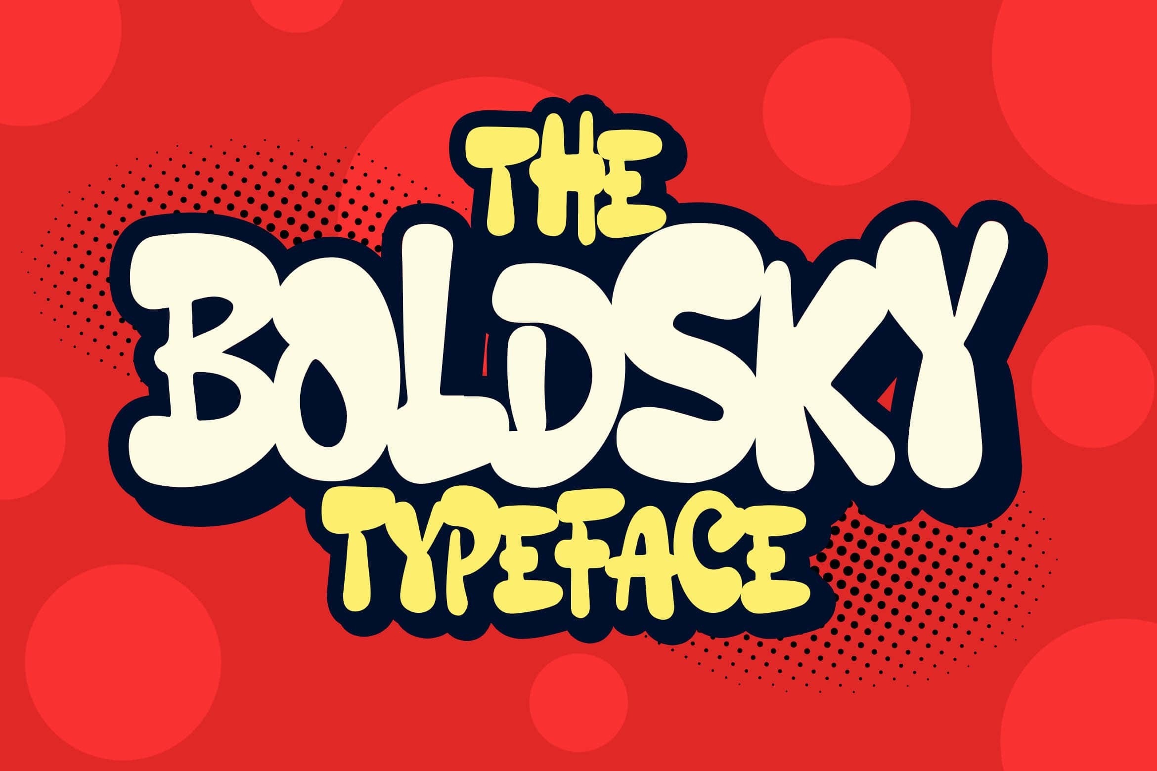 Boldsky Extrude Font preview