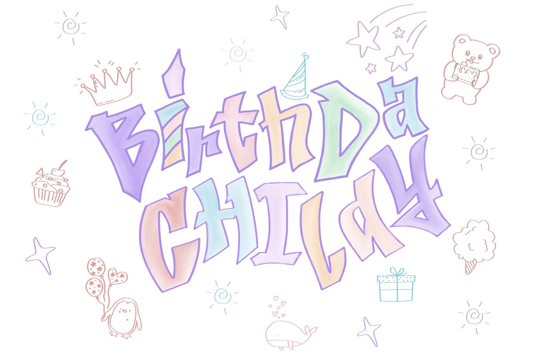 Birthday Child Font preview