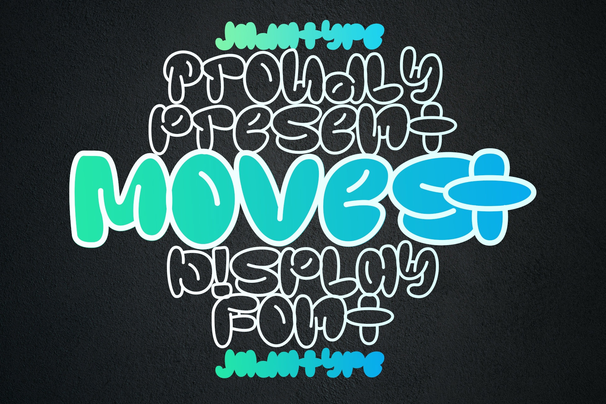 Movest Outline Font preview