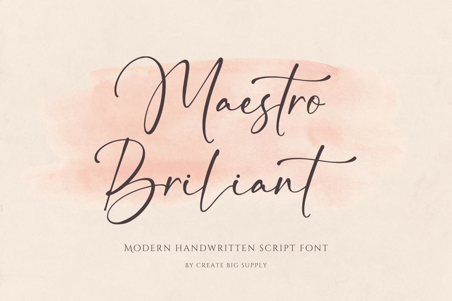 Maestro Brilliant Font preview