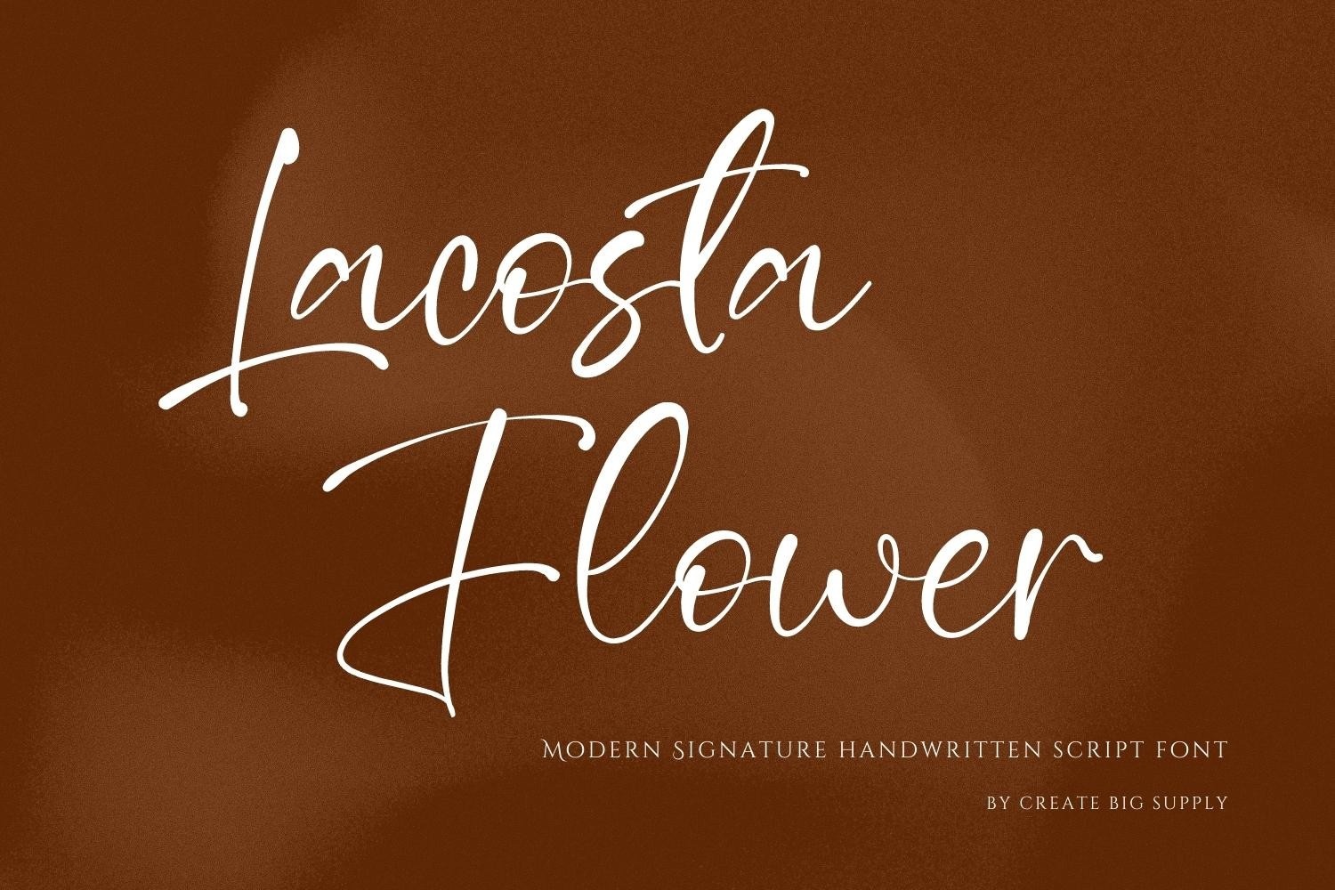Lacosta Flower Font preview