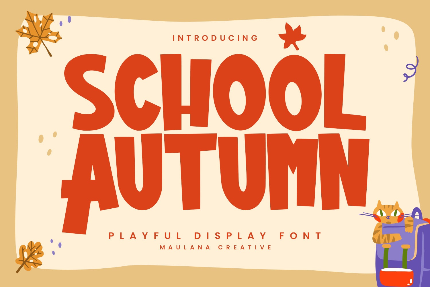 Autumn School Font preview