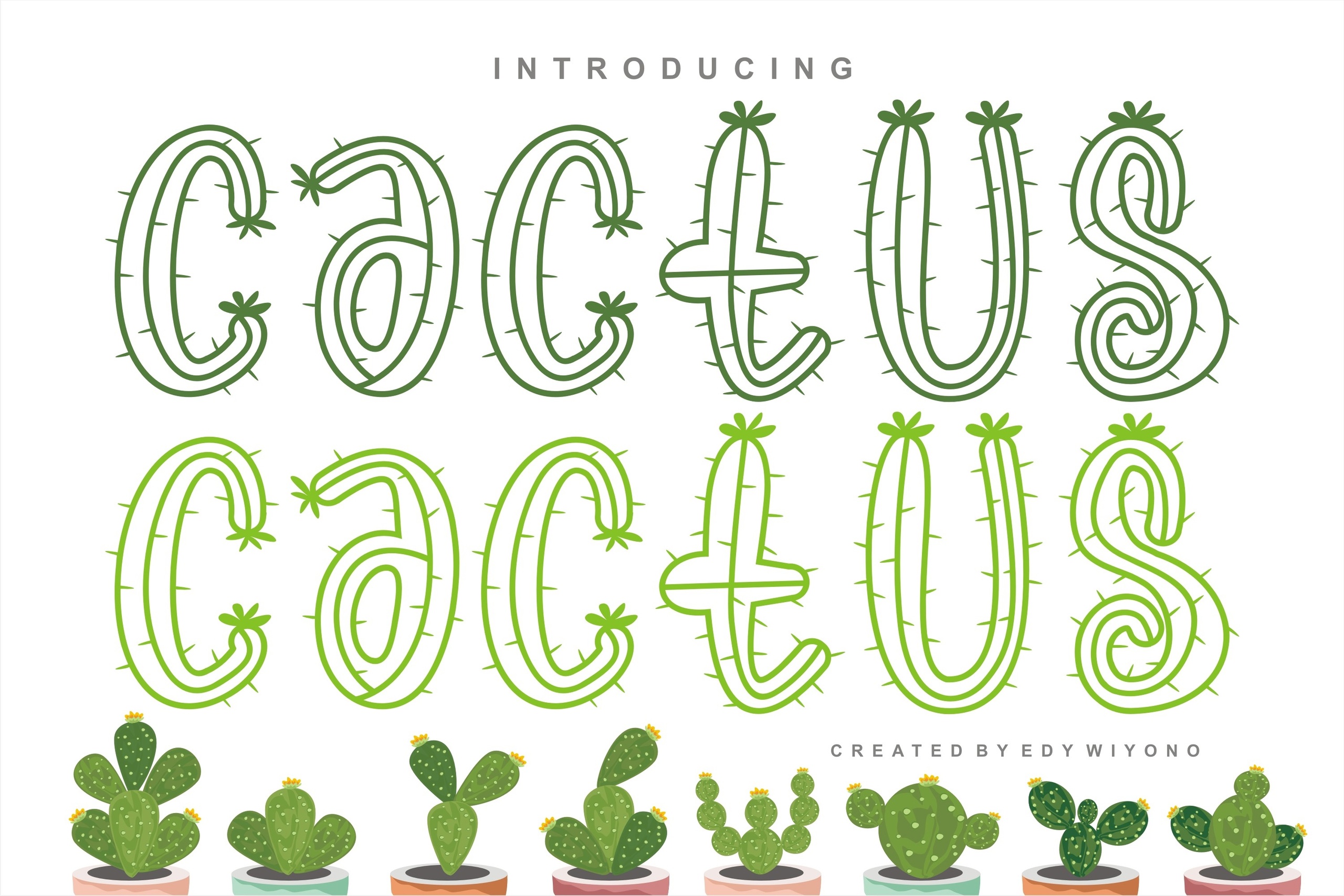 Cactus Plants Regular Font preview