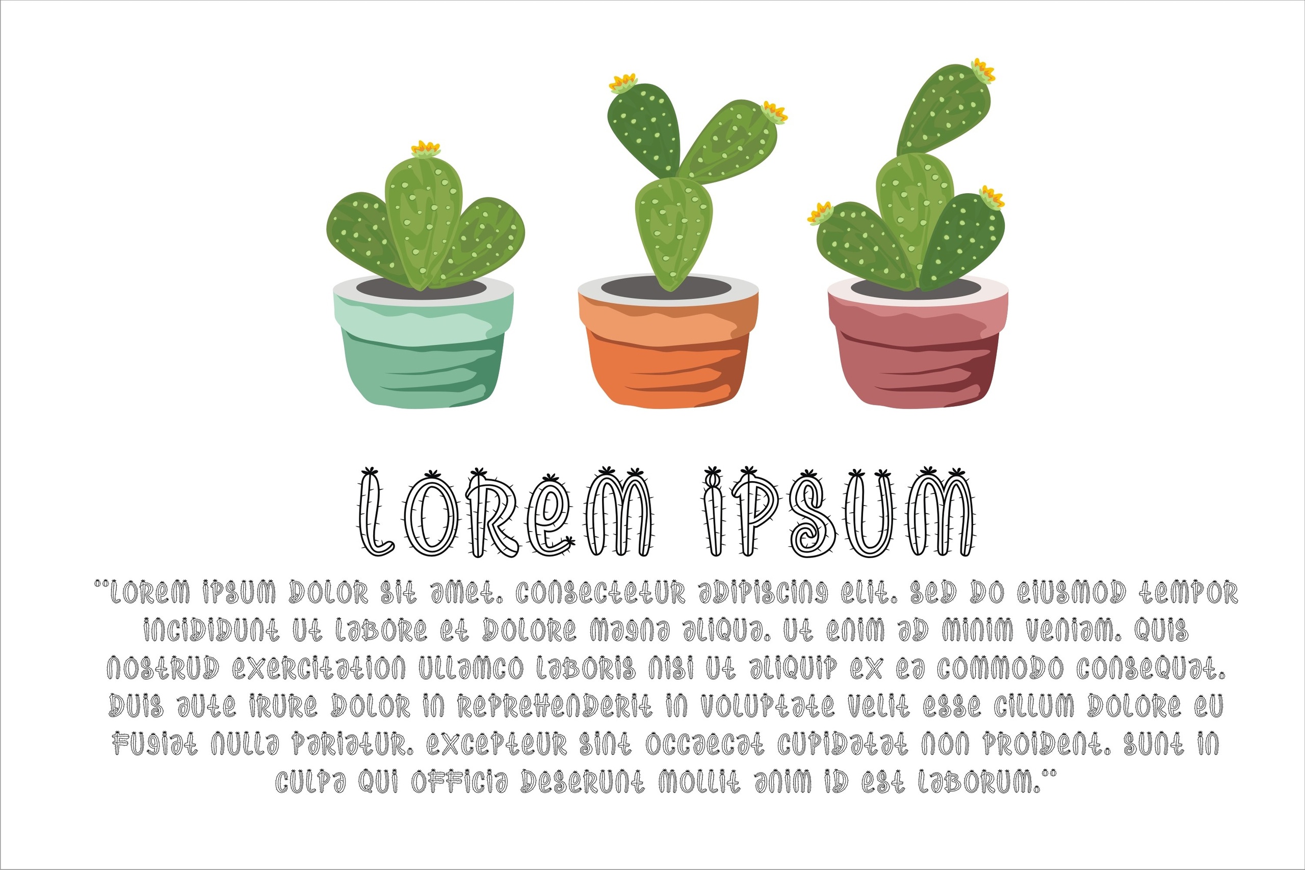 Cactus Plants Regular Font preview