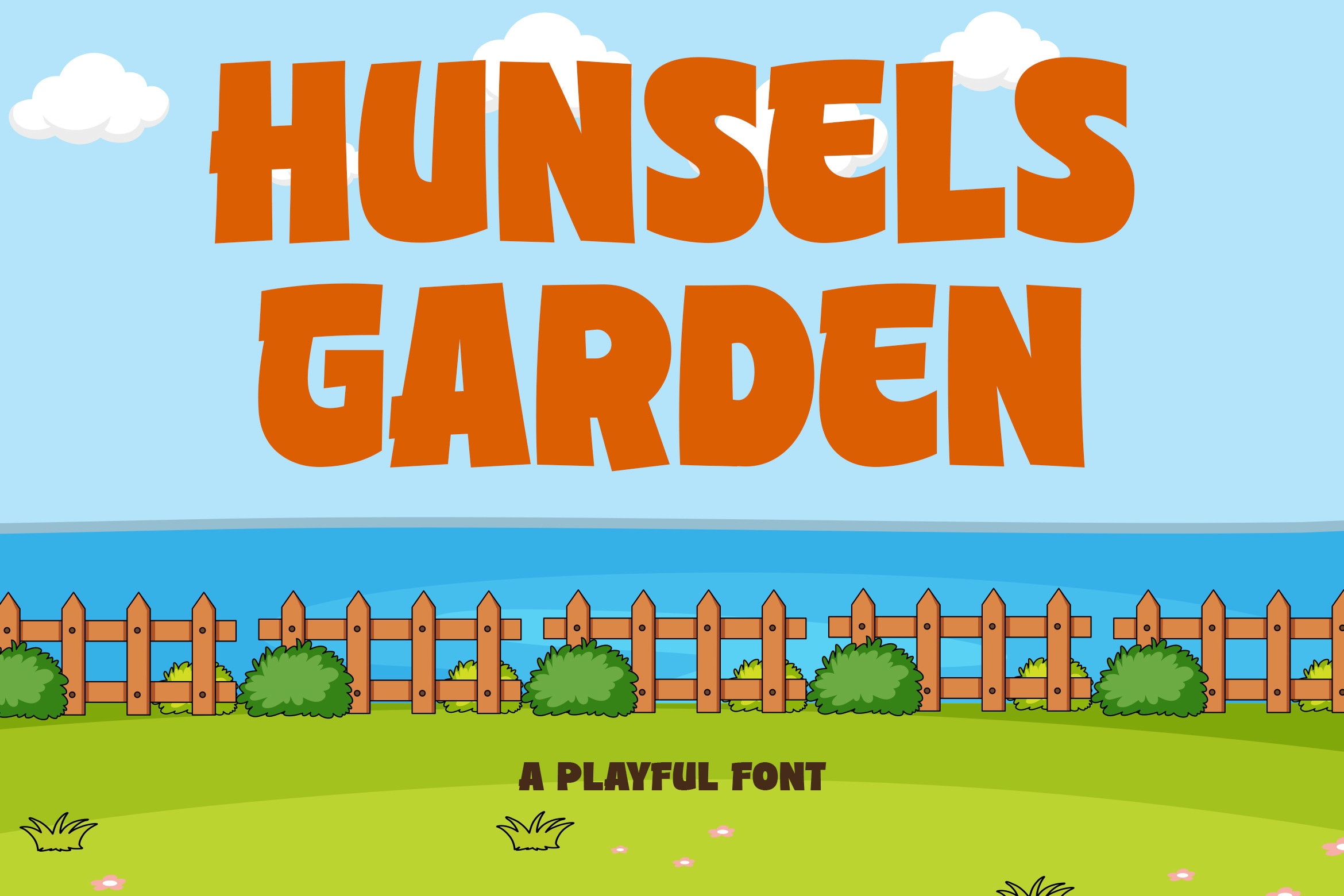 Hunsels Garden Regular Font preview