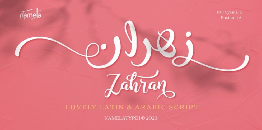 Zahran Arabic Font preview