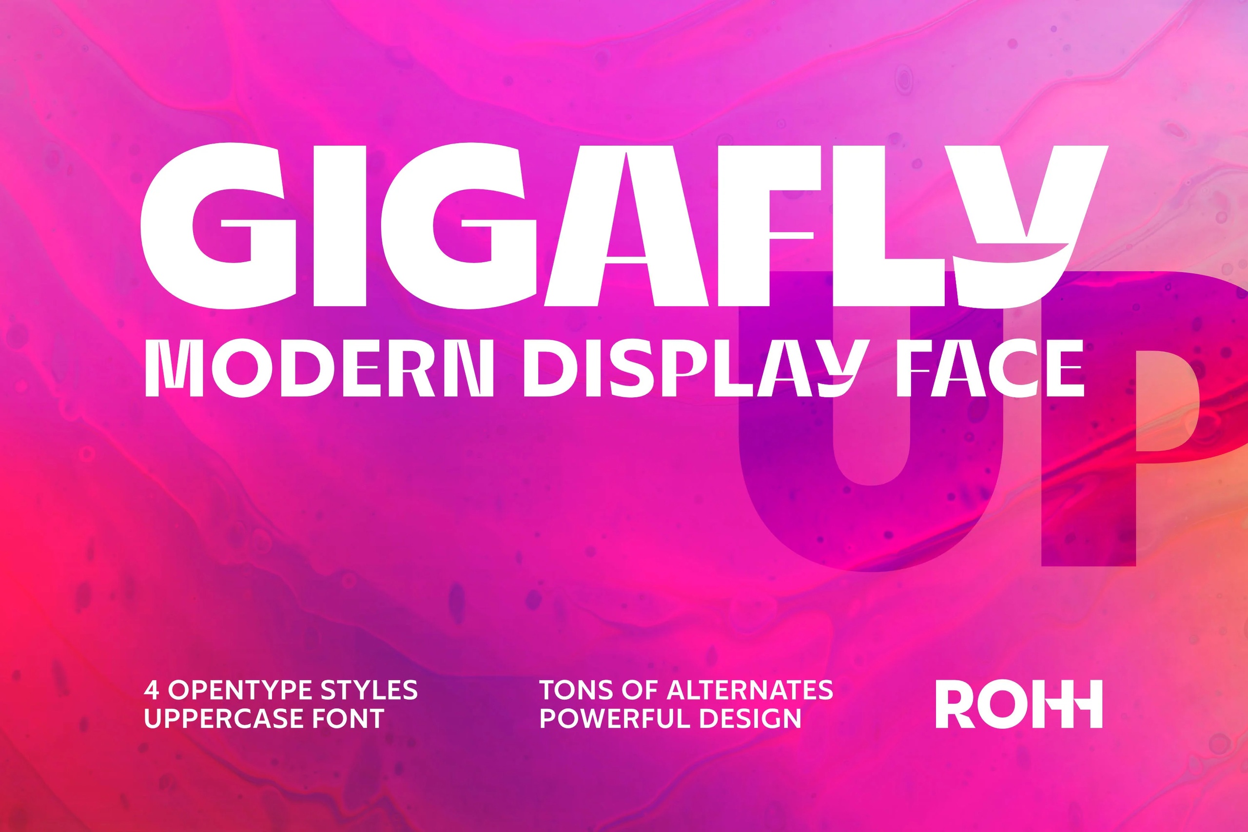 Gigafly Up Font preview