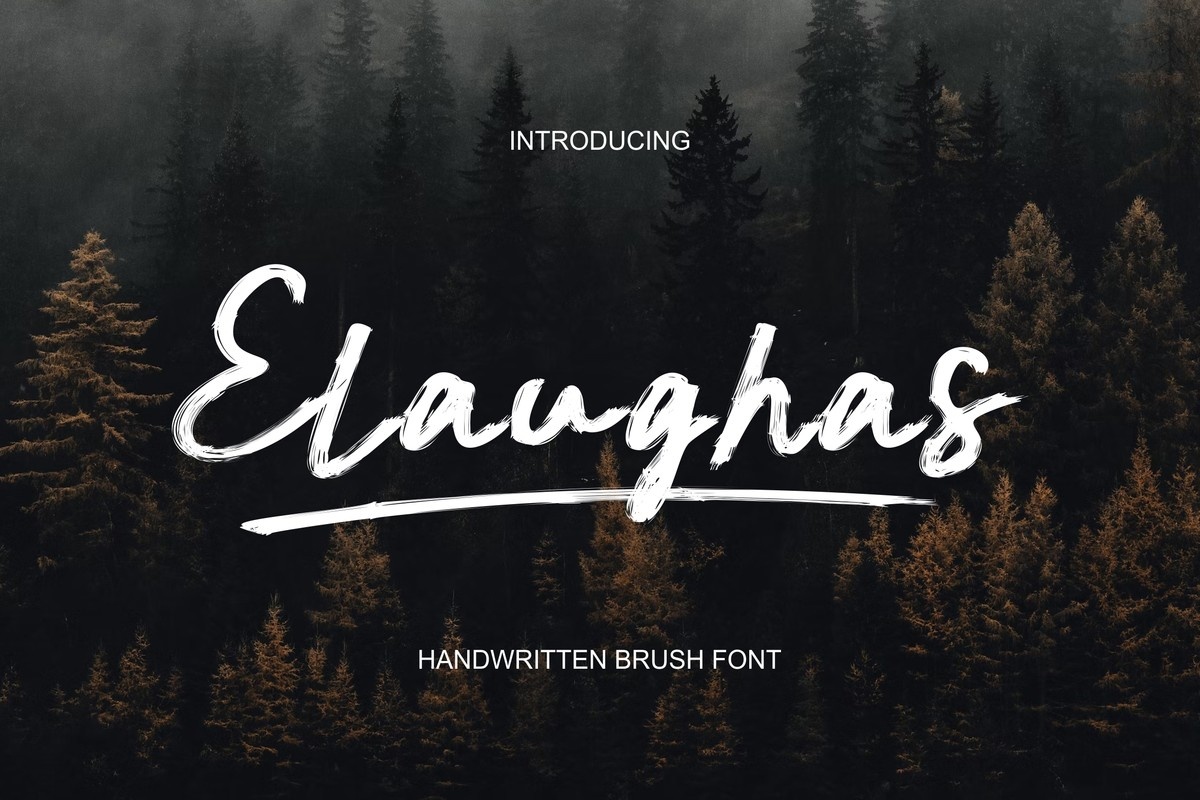 Elaughas Font preview