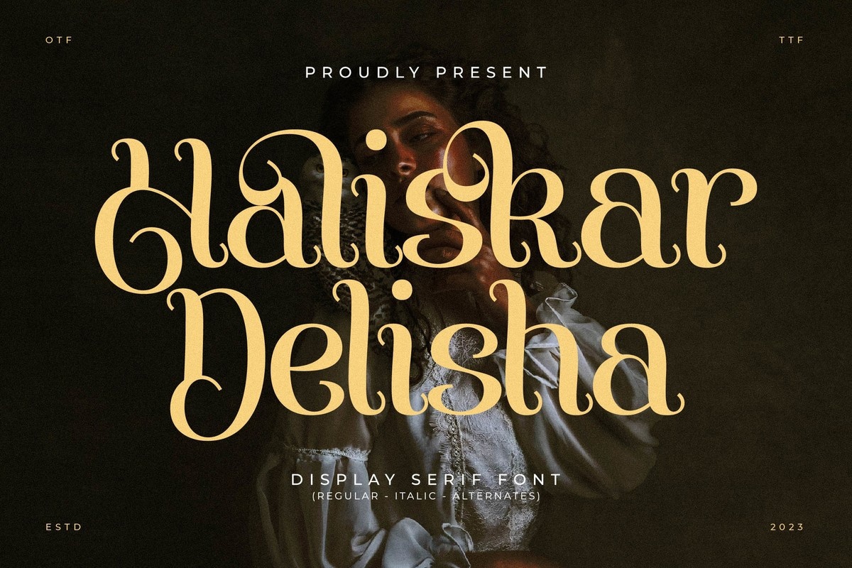 Haliskar Delisha Regular Font preview