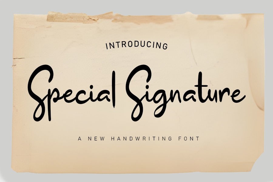 Special Signatur Regular Font preview