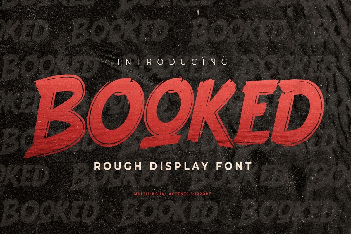 Booked Regular Font preview