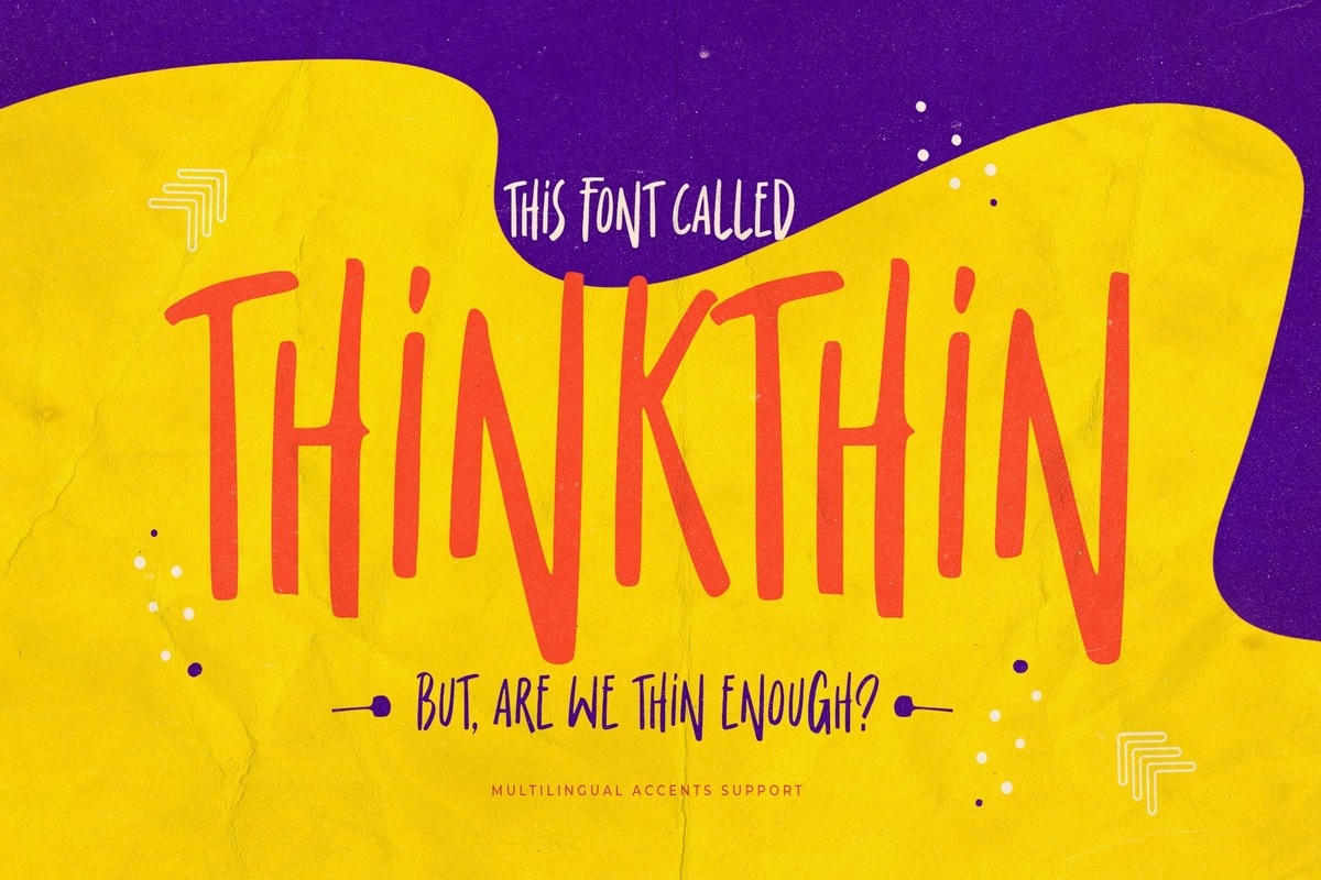 Thinkthin Regular Font preview
