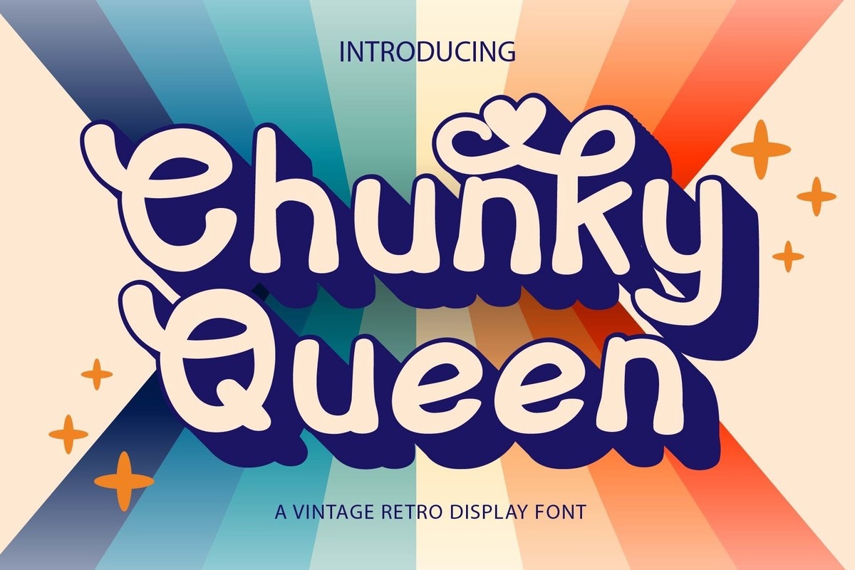 Chunky Queen Regular Font preview