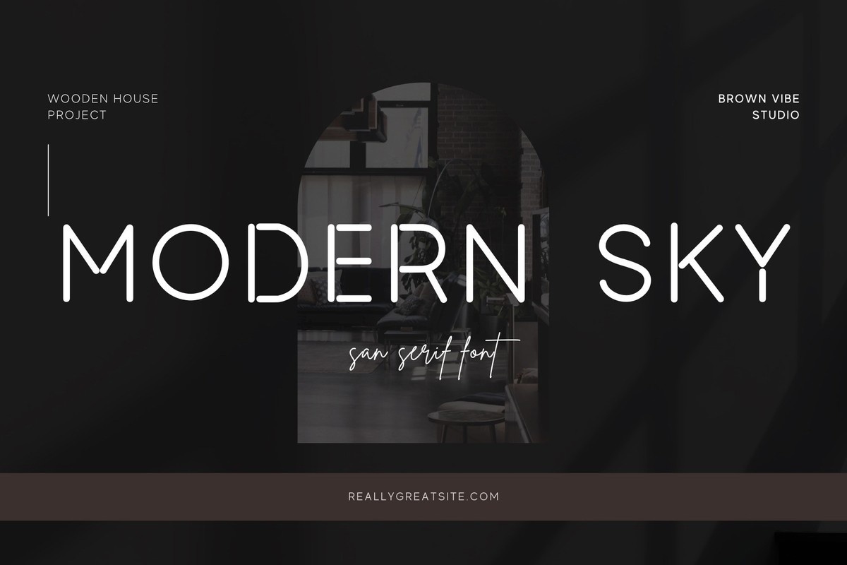 Modern Sky Font preview