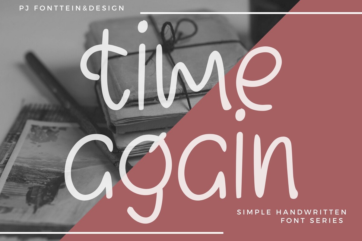 Time Again Font preview