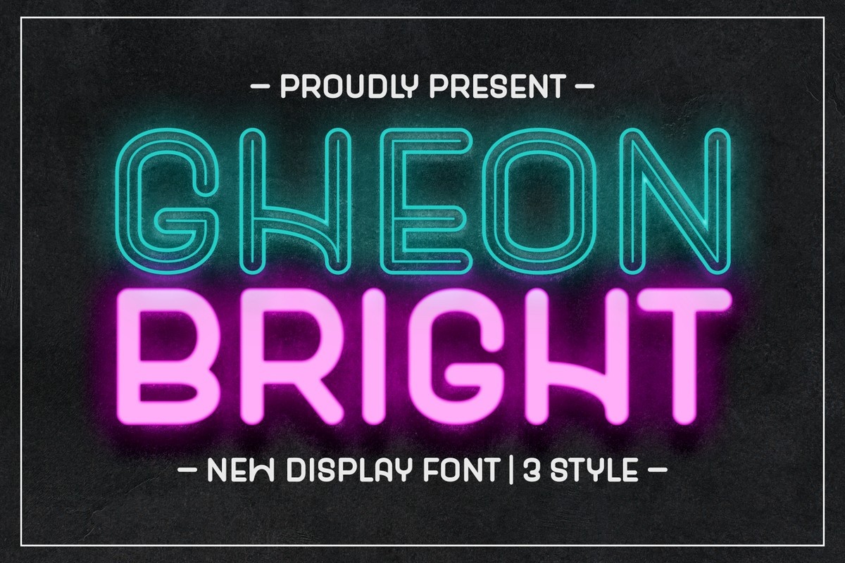 Gheon Bright Solid Font preview
