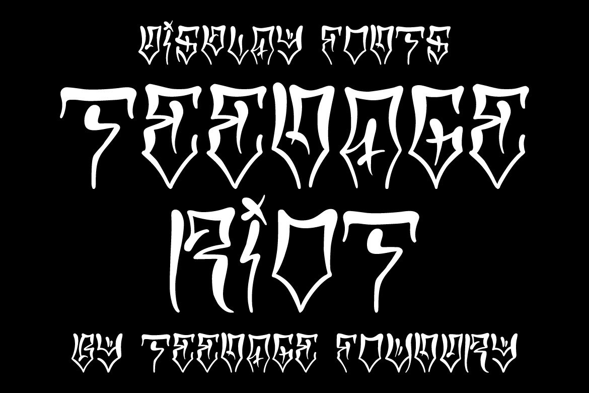 TF Teenage Riot Font preview