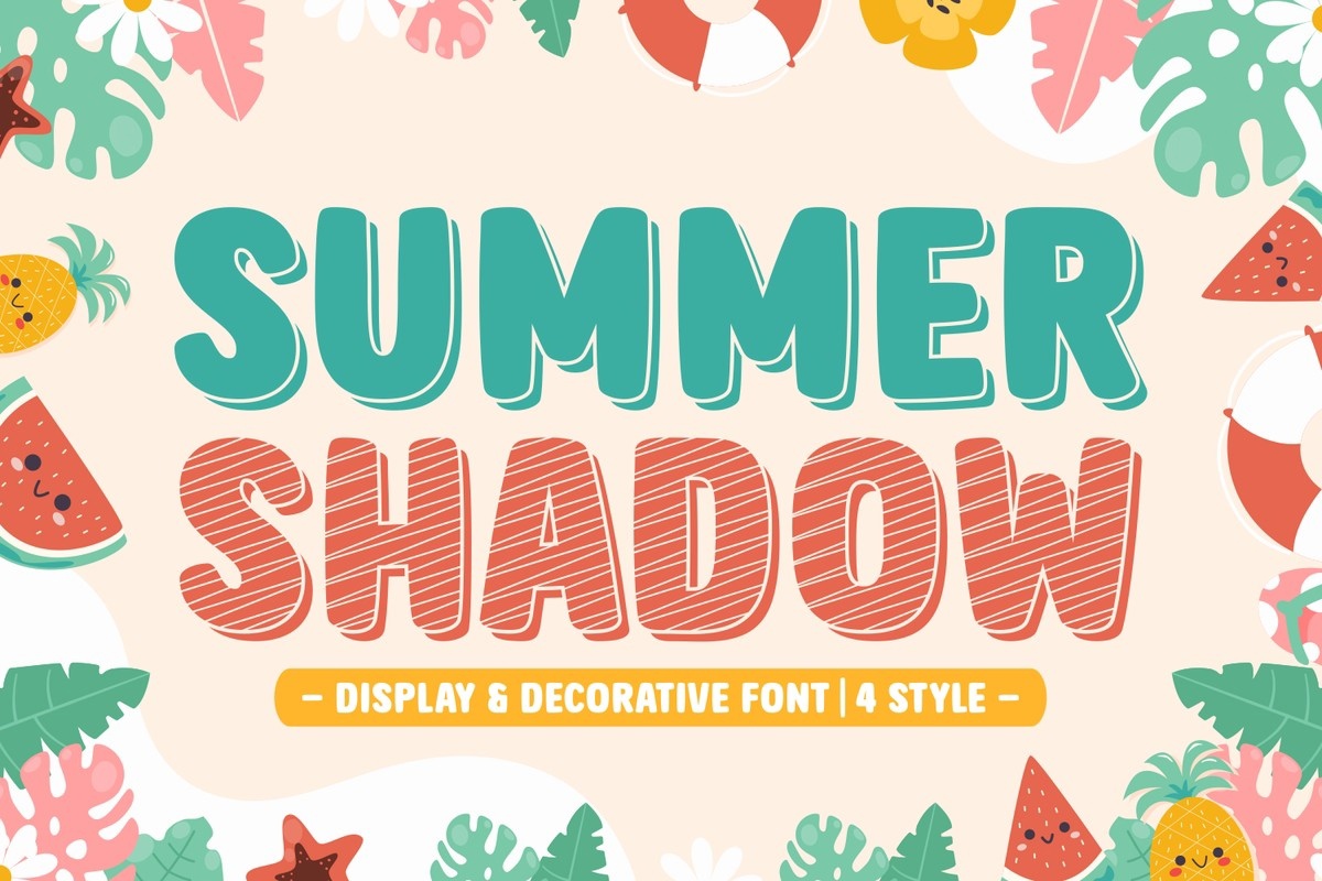 Summer Shadow Font preview