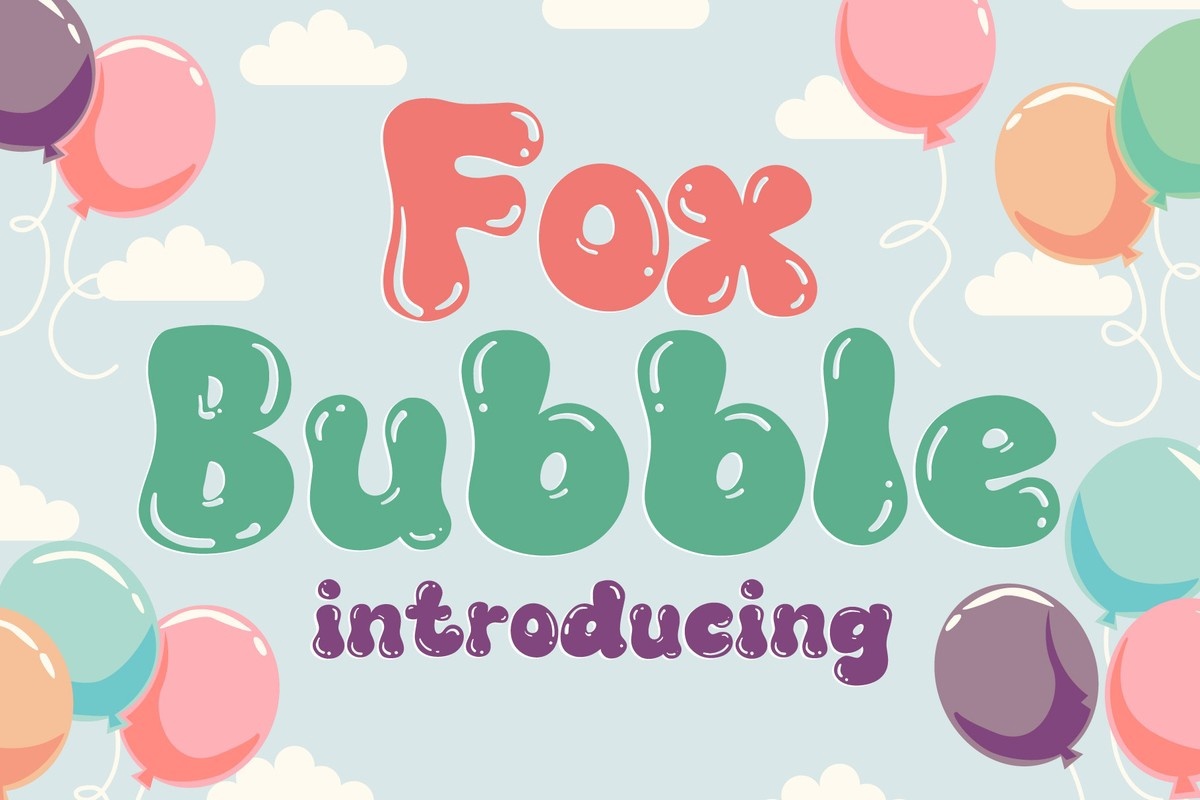 Fox Bubble Font preview