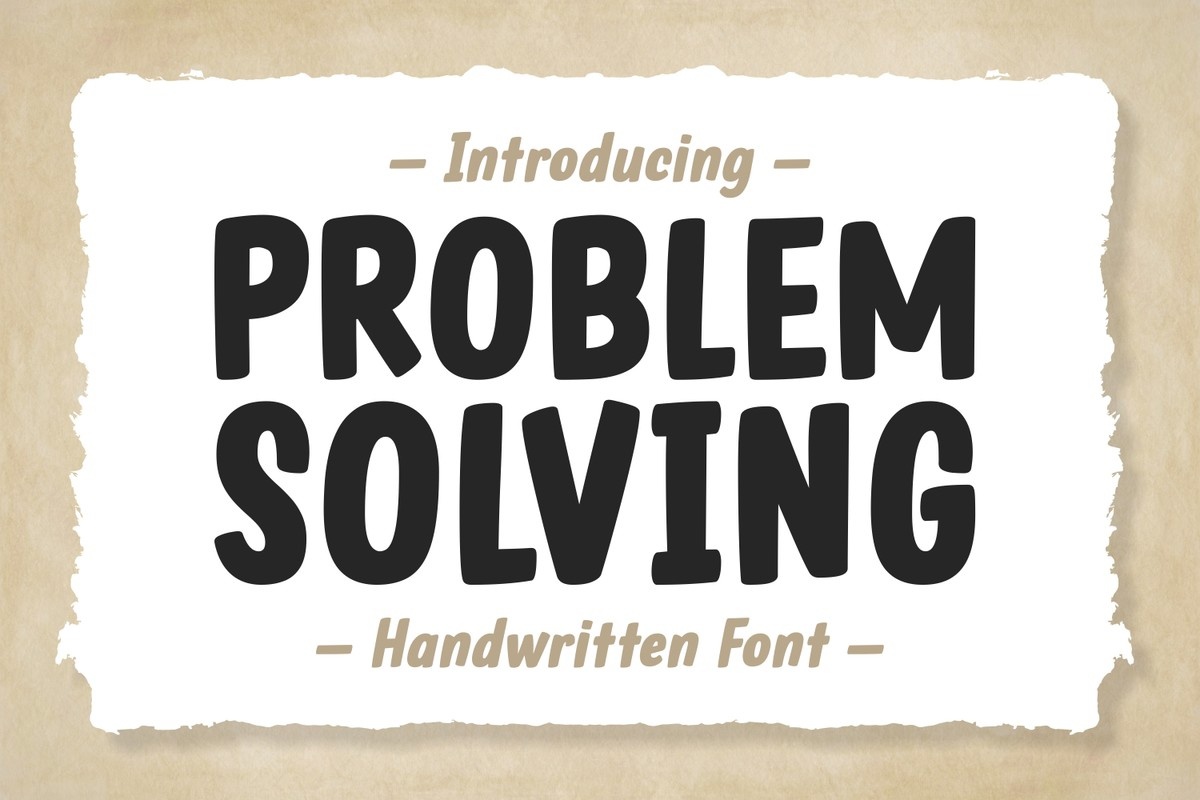Problem Solving Regular Font preview