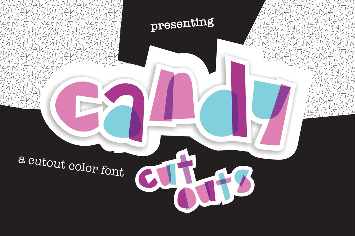Candy Cutouts Regular Font preview