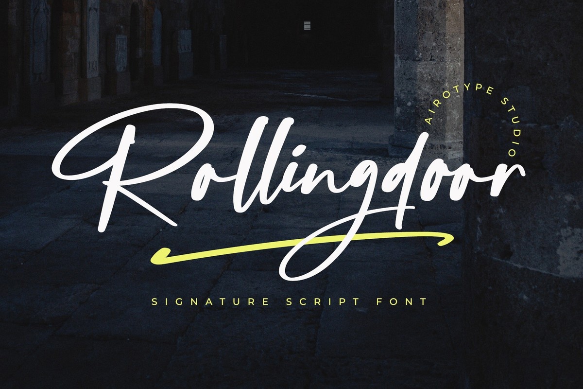 Rolling Door Font preview