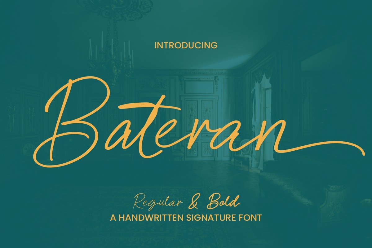 Bateran Regular Font preview