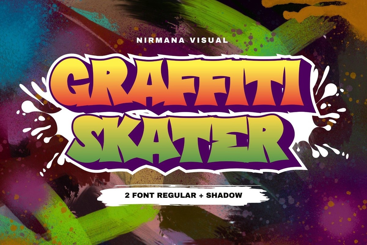 Graffiti Skater Shadow Font preview