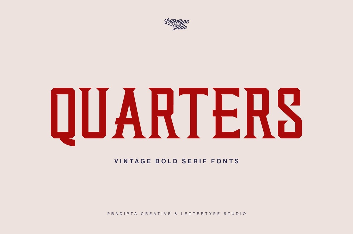 Quarters Regular Font preview