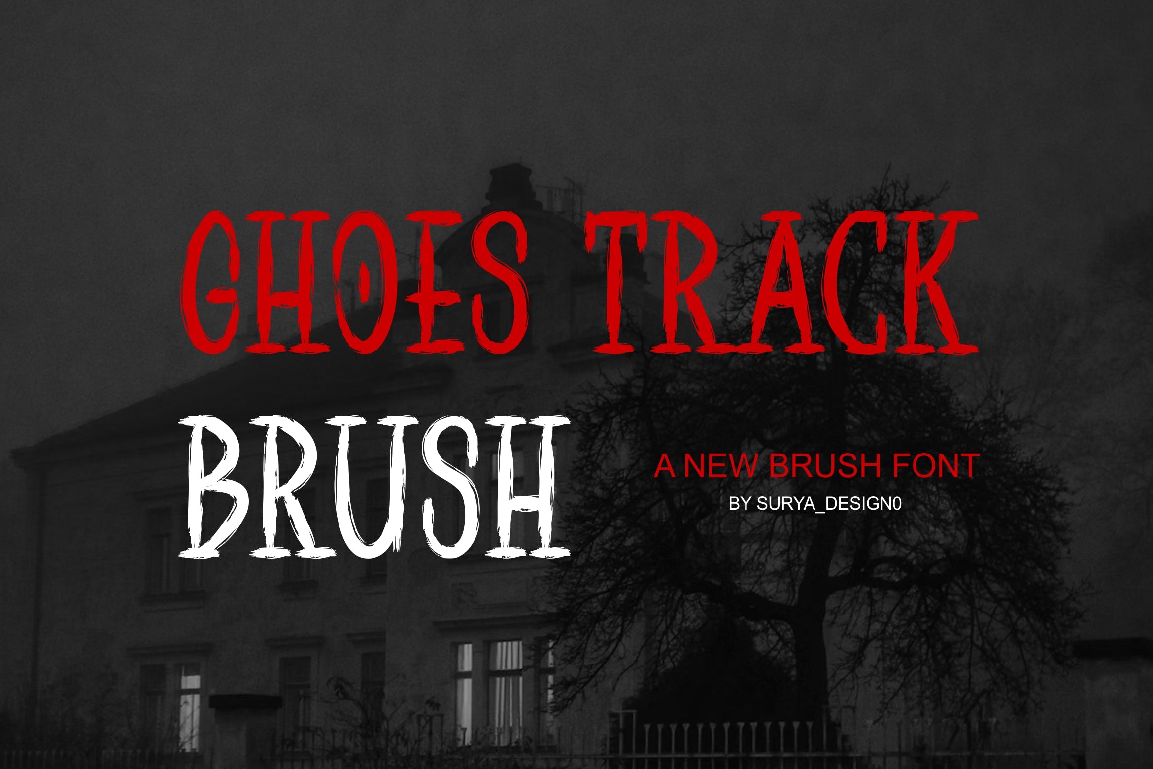 Ghoes Track Brush Font preview