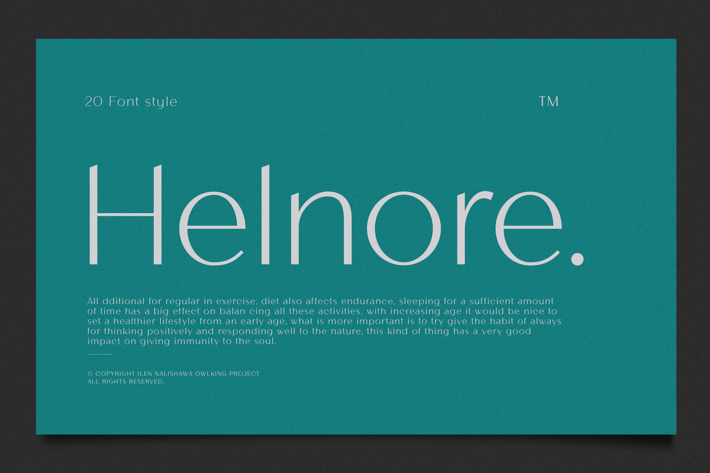 Helnore Regular Font preview