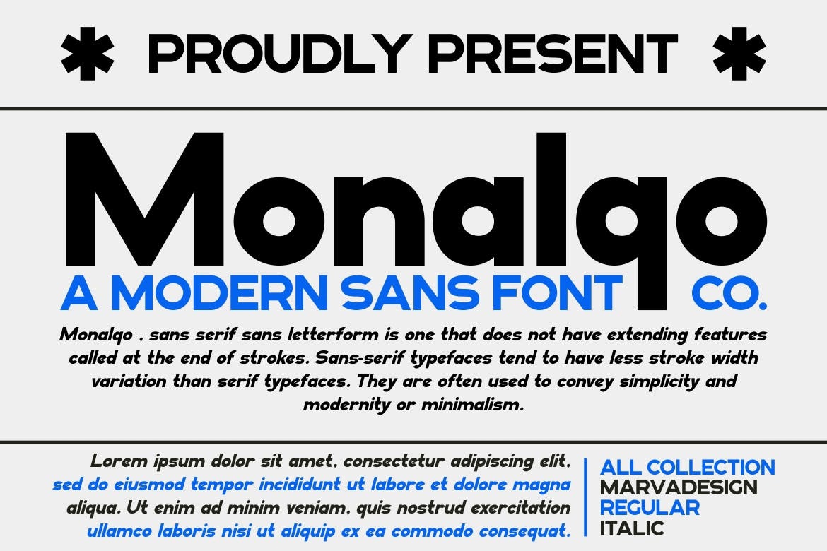 Monalqo Font preview