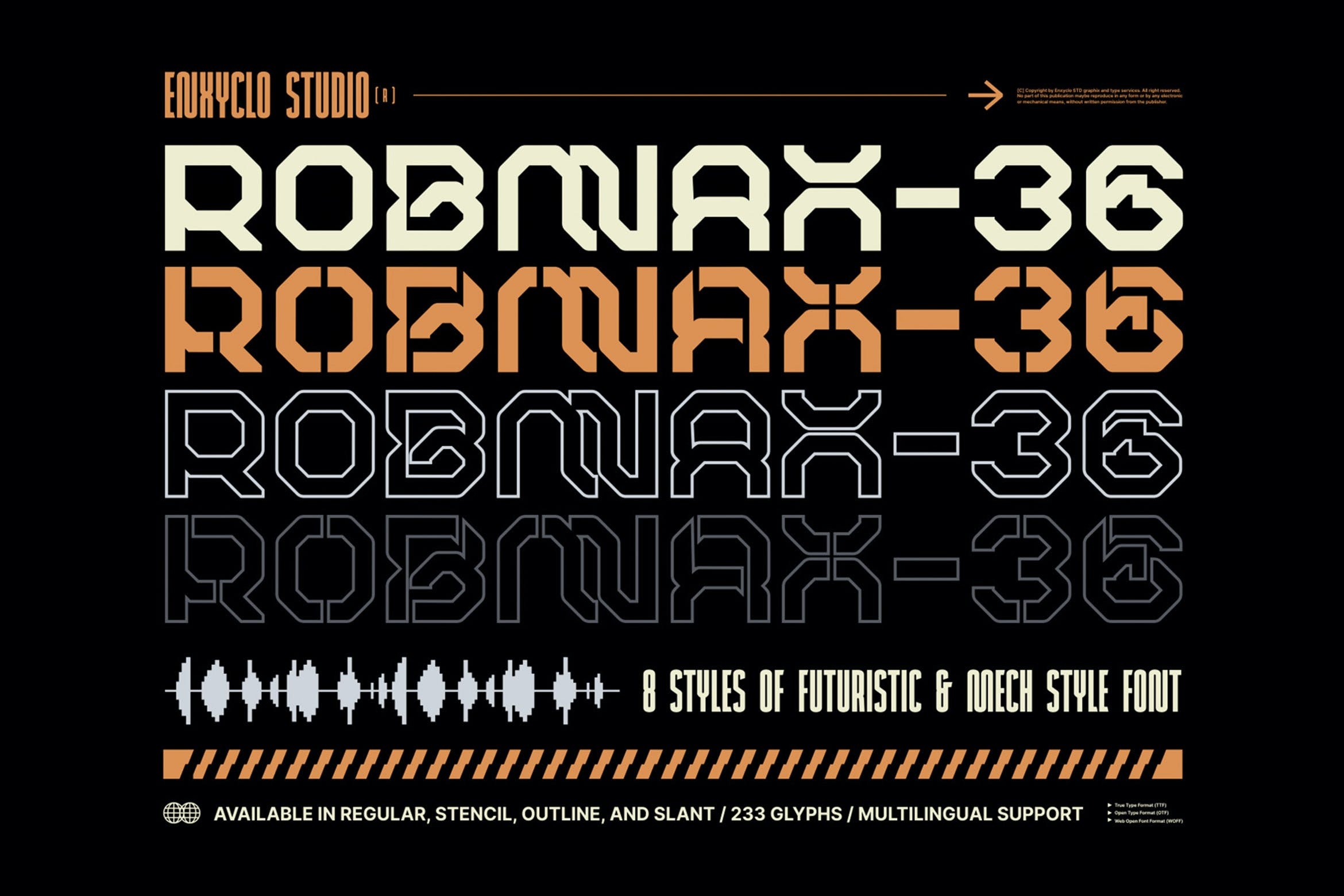 Robmax-36 Font preview