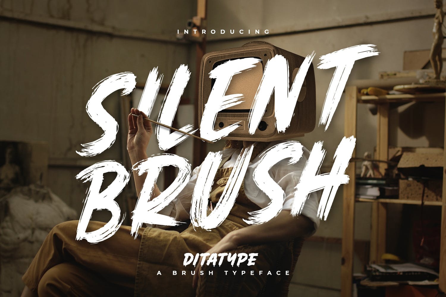 Silent Brush Regular Font preview