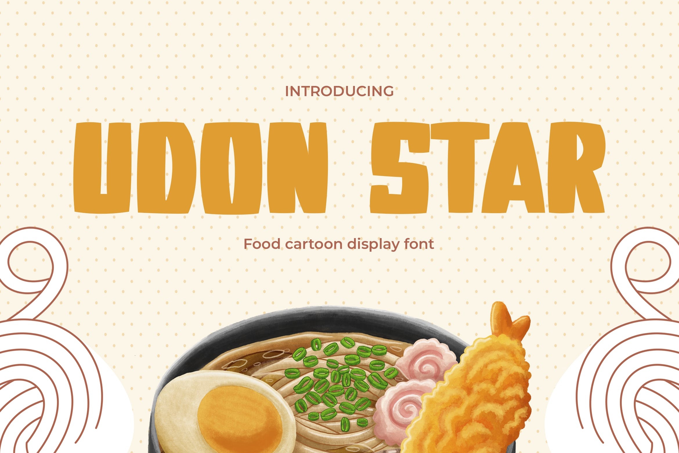 Udon Star Regular Font preview