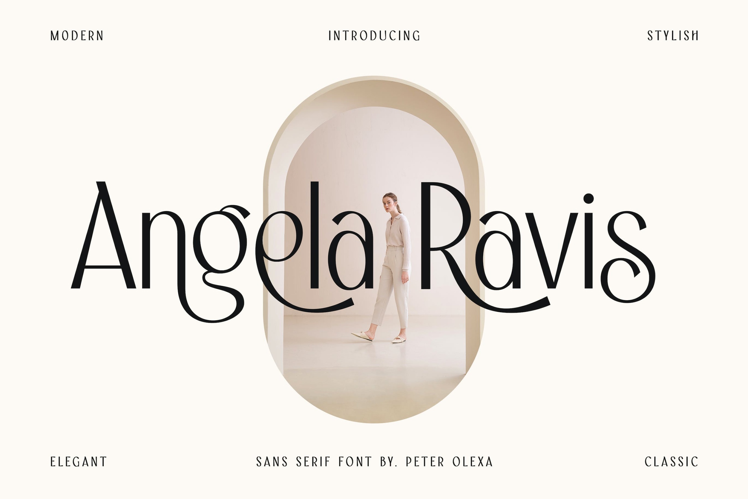 Angela Ravis Regular Font preview