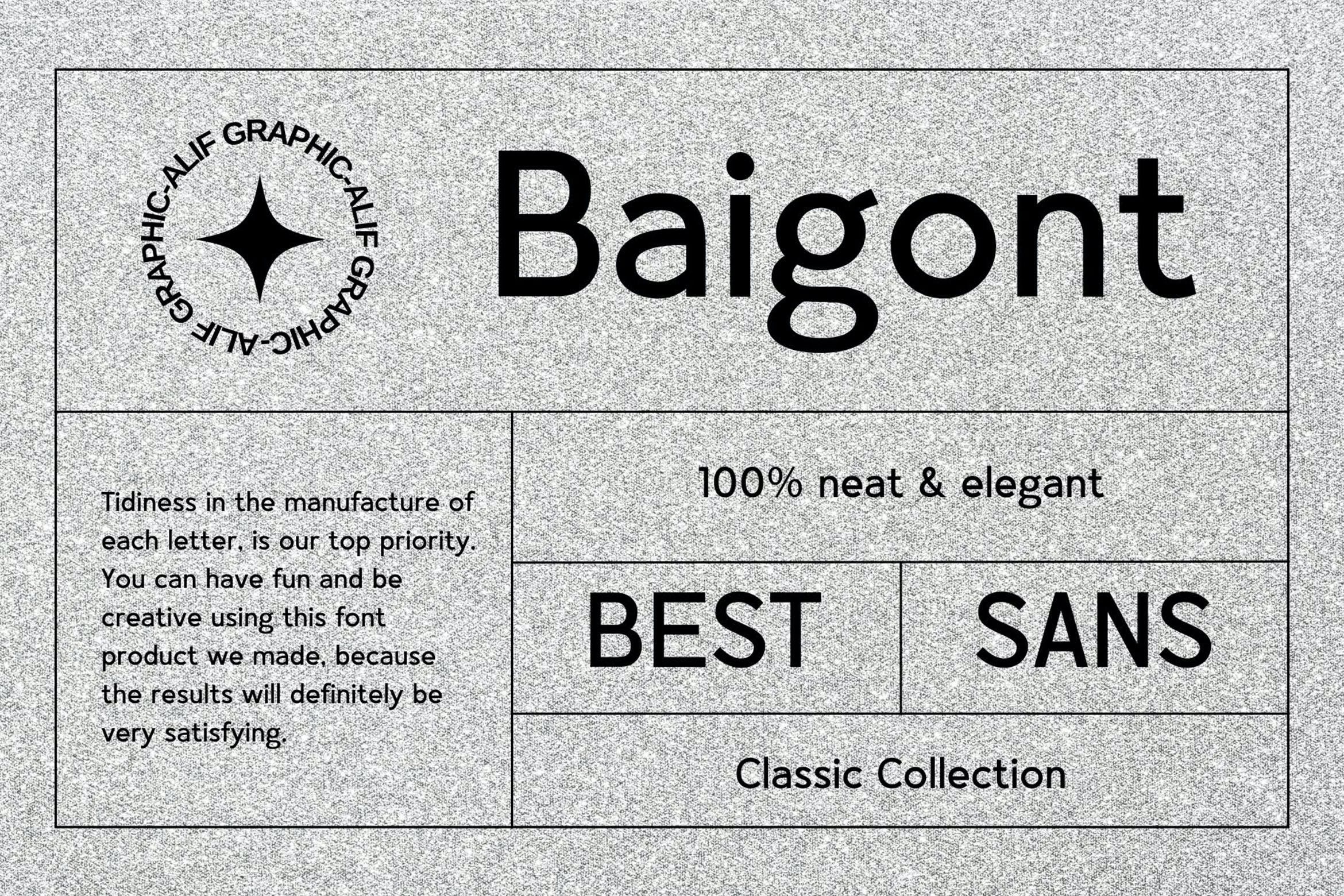 Baigont Font preview