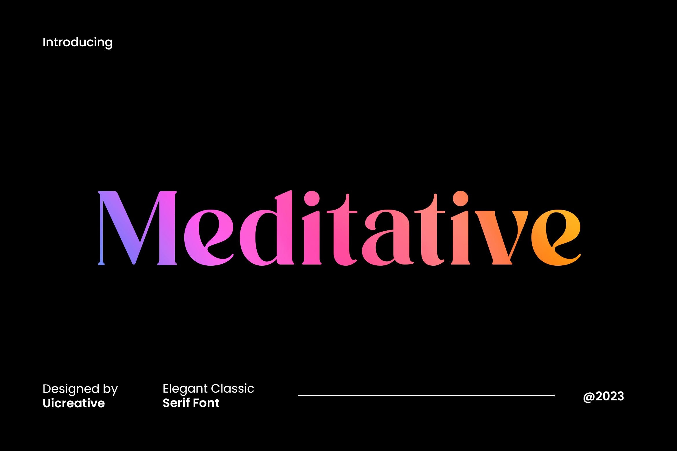 Meditative Font preview